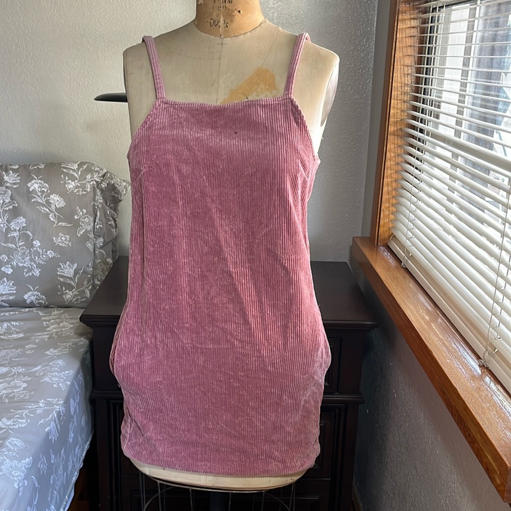 Pink corduroy dress